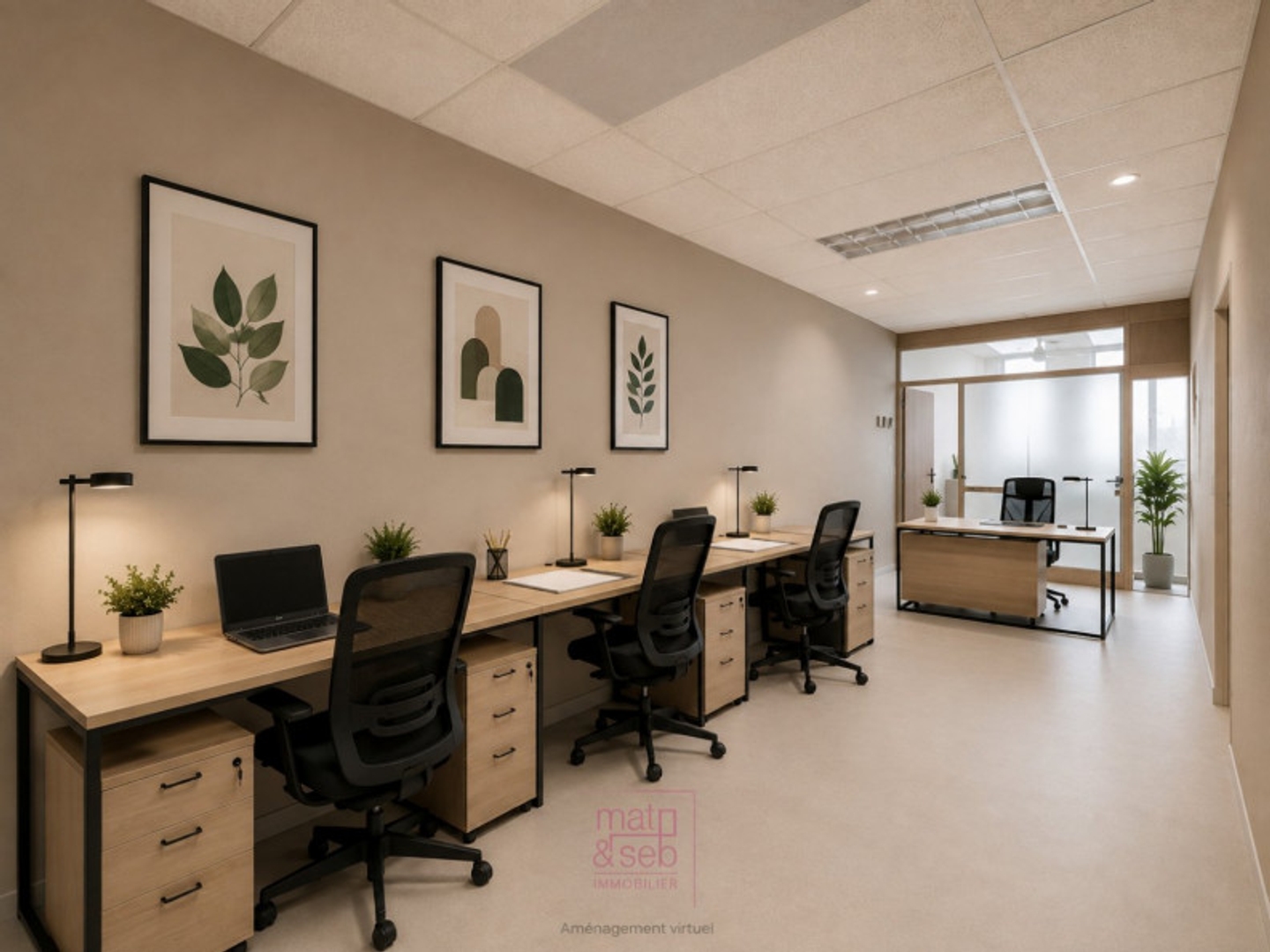 Bureau 4 pièces 63 m²